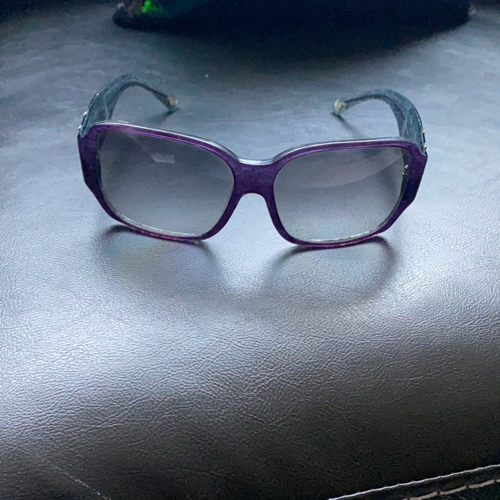 Versace embellished purple blue sunglasses